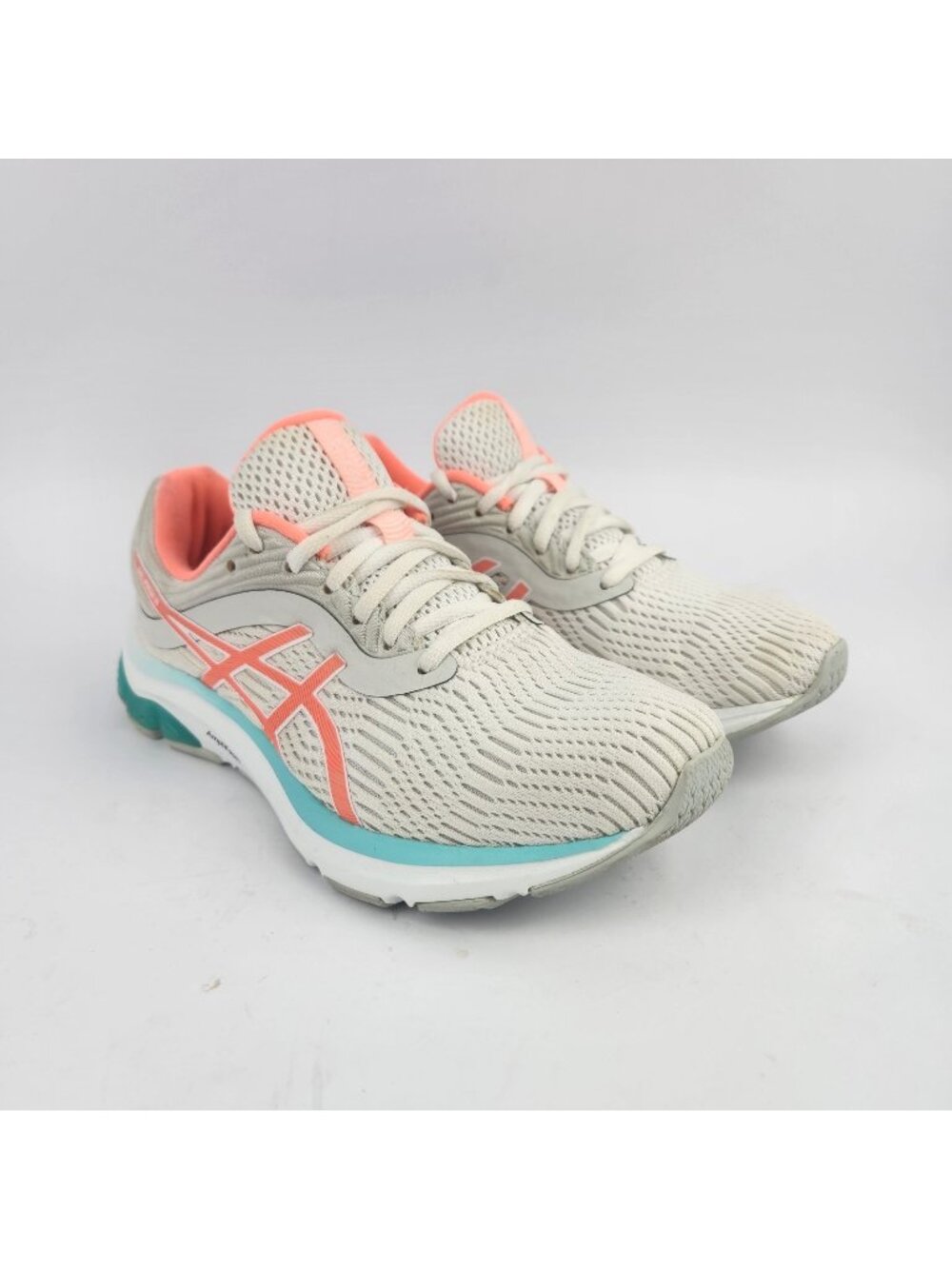 ASICS Gel Pulse 11 Women's Running Shoes Gray Coral Teal Size 6.5 1012A790